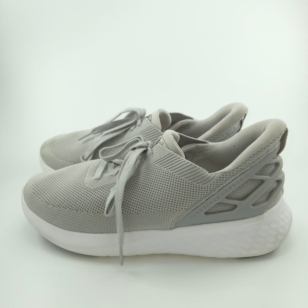 Kizik Athens Hands-free Slip-on Men's Size 8.5 Wide Gray White Sneakers - Picture 2 of 13